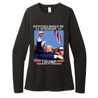 Shooting Makes Me Stronger Trump 2024 Womens CVC Long Sleeve Shirt