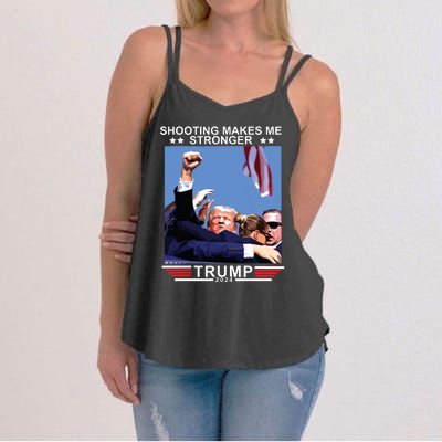 Shooting Makes Me Stronger Trump 2024 Women's Strappy Tank