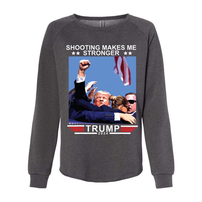 Shooting Makes Me Stronger Trump 2024 Womens California Wash Sweatshirt