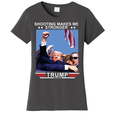 Shooting Makes Me Stronger Trump 2024 Women's T-Shirt