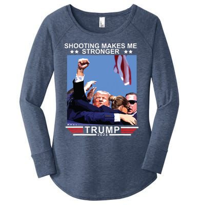 Shooting Makes Me Stronger Trump 2024 Women's Perfect Tri Tunic Long Sleeve Shirt