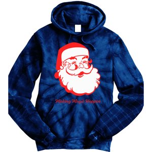 Santa Making Magic Happen Classic Tie Dye Hoodie