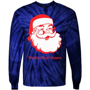 Santa Making Magic Happen Classic Tie-Dye Long Sleeve Shirt