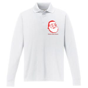 Santa Making Magic Happen Classic Performance Long Sleeve Polo