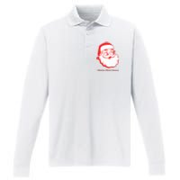 Santa Making Magic Happen Classic Performance Long Sleeve Polo