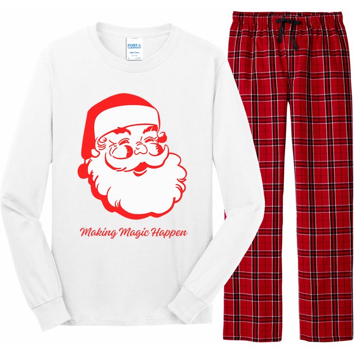 Santa Making Magic Happen Classic Long Sleeve Pajama Set