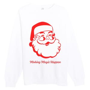 Santa Making Magic Happen Classic Premium Crewneck Sweatshirt