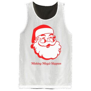 Santa Making Magic Happen Classic Mesh Reversible Basketball Jersey Tank