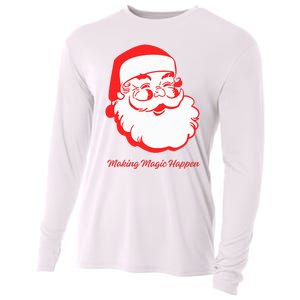 Santa Making Magic Happen Classic Cooling Performance Long Sleeve Crew