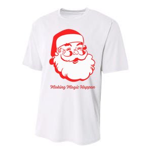 Santa Making Magic Happen Classic Performance Sprint T-Shirt