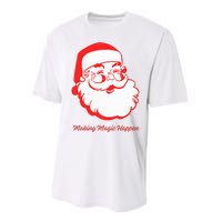 Santa Making Magic Happen Classic Performance Sprint T-Shirt