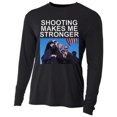 Shooting Makes Me Stronger Trump 2024 Design Cooling Performance Long Sleeve Crew