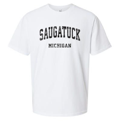 Saugatuck Michigan Mi Vintage Athletic Sports Design Sueded Cloud Jersey T-Shirt