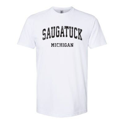 Saugatuck Michigan Mi Vintage Athletic Sports Design Softstyle® CVC T-Shirt