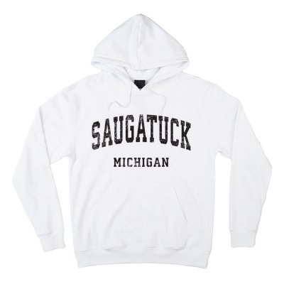 Saugatuck Michigan Mi Vintage Athletic Sports Design Hoodie