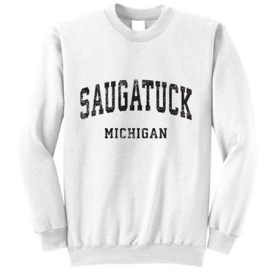Saugatuck Michigan Mi Vintage Athletic Sports Design Sweatshirt