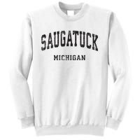 Saugatuck Michigan Mi Vintage Athletic Sports Design Sweatshirt