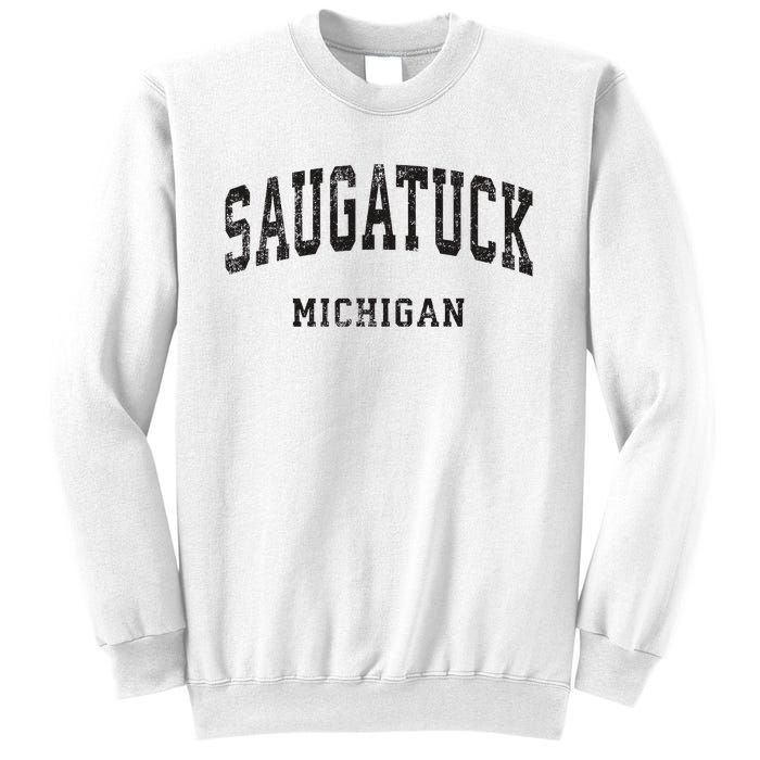 Saugatuck Michigan Mi Vintage Athletic Sports Design Sweatshirt