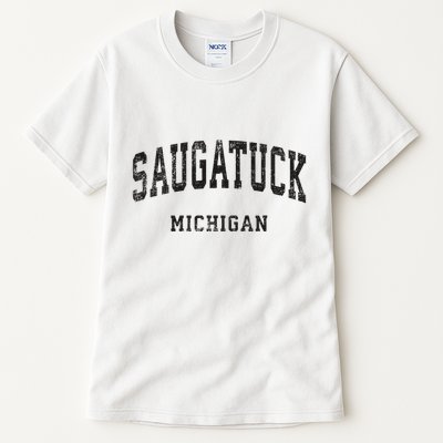 Saugatuck Michigan Mi Vintage Athletic Sports Design Tall T-Shirt