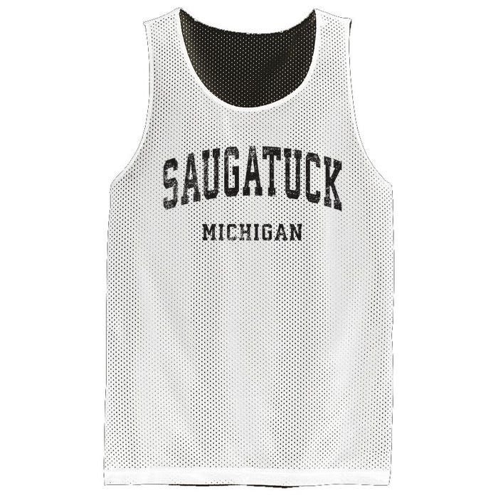 Saugatuck Michigan Mi Vintage Athletic Sports Design Mesh Reversible Basketball Jersey Tank