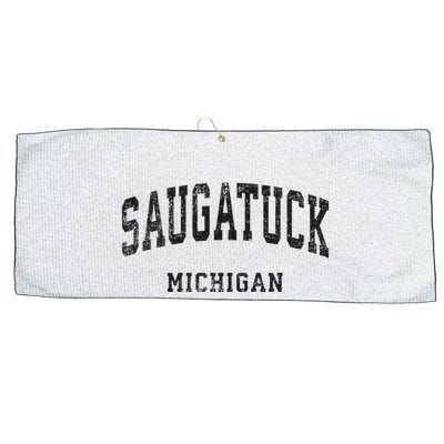 Saugatuck Michigan Mi Vintage Athletic Sports Design Large Microfiber Waffle Golf Towel