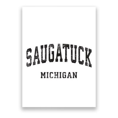 Saugatuck Michigan Mi Vintage Athletic Sports Design Poster