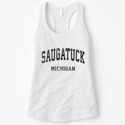 Saugatuck Michigan Mi Vintage Athletic Sports Design Womens Tank Top