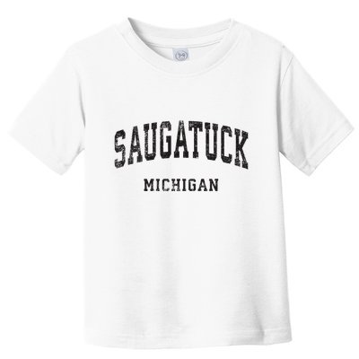 Saugatuck Michigan Mi Vintage Athletic Sports Design Toddler T-Shirt