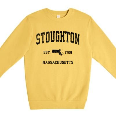 Stoughton Massachusetts Ma Vintage Sports Premium Crewneck Sweatshirt