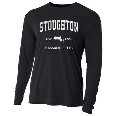 Stoughton Massachusetts Ma Vintage Sports Cooling Performance Long Sleeve Crew