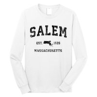 Salem Massachusetts Ma Vintage Established Athletic Sports Design Long Sleeve Shirt