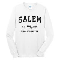 Salem Massachusetts Ma Vintage Established Athletic Sports Design Tall Long Sleeve T-Shirt