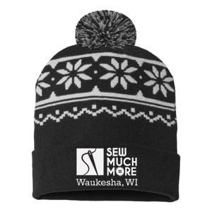 Sew Much More Waukesha Wi Logo USA-Made Snowflake Beanie