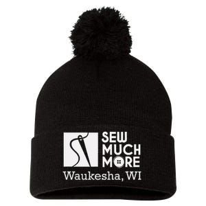 Sew Much More Waukesha Wi Logo Pom Pom 12in Knit Beanie