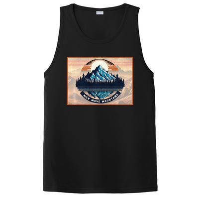 Stylish Move Mountains Mountain Climbing Graphic Design Premium PosiCharge Competitor Tank