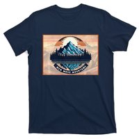 Stylish Move Mountains Mountain Climbing Graphic Design Premium T-Shirt