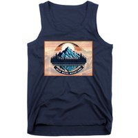 Stylish Move Mountains Mountain Climbing Graphic Design Premium Tank Top