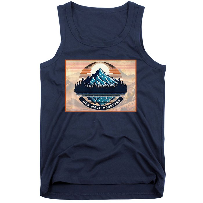 Stylish Move Mountains Mountain Climbing Graphic Design Premium Tank Top