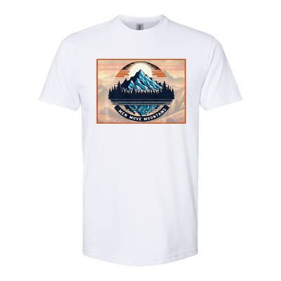 Stylish Move Mountains Mountain Climbing Graphic Design Premium Softstyle® CVC T-Shirt