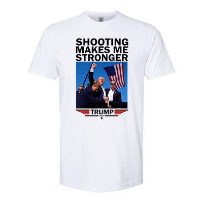 Shooting Makes Me Stronger Donald Trump 2024 Softstyle CVC T-Shirt