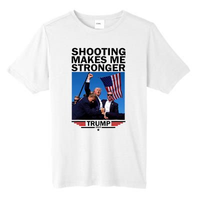 Shooting Makes Me Stronger Donald Trump 2024 Tall Fusion ChromaSoft Performance T-Shirt