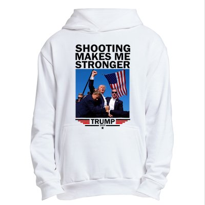 Shooting Makes Me Stronger Donald Trump 2024 Urban Pullover Hoodie