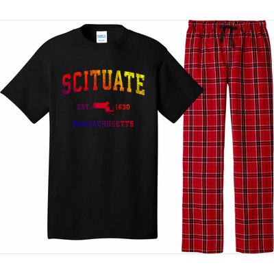 Scituate Massachusetts Ma Vintage Athletic Sports Design Great Gift Pajama Set