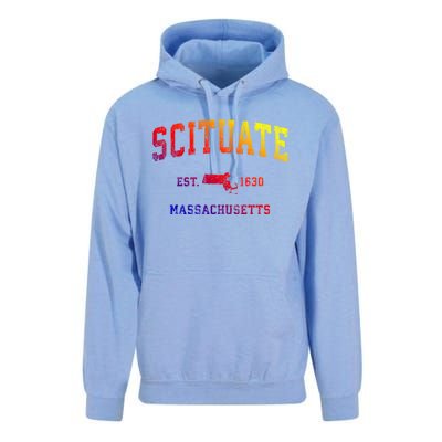 Scituate Massachusetts Ma Vintage Athletic Sports Design Great Gift Unisex Surf Hoodie