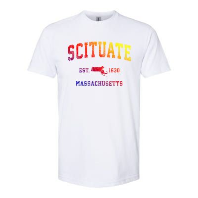 Scituate Massachusetts Ma Vintage Athletic Sports Design Great Gift Softstyle® CVC T-Shirt