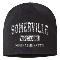 Somerville Massachusetts Ma Vintage Established Sports Sustainable Beanie