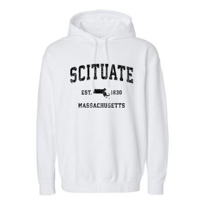 Scituate Massachusetts Ma Vintage Athletic Sports Garment-Dyed Fleece Hoodie