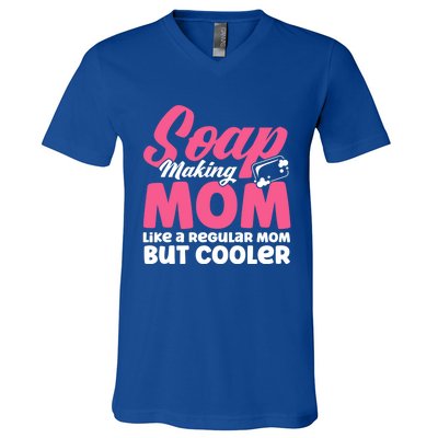 Soap Making Mom Like A Regular Mom Soap Maker Gift V-Neck T-Shirt