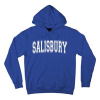 Salisbury Md Maryland Usa Vintage Sports Varsity Style Funny Gift Hoodie