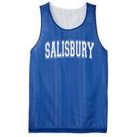 Salisbury Md Maryland Usa Vintage Sports Varsity Style Funny Gift Mesh Reversible Basketball Jersey Tank